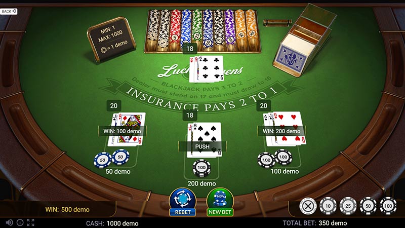 Online Blackjack or 21 Game in Casino Websites
